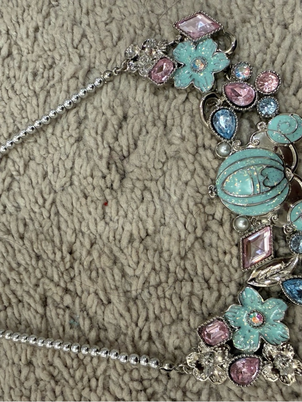 Disney Cinderella Crystal Necklace with Pink & Blue Accents